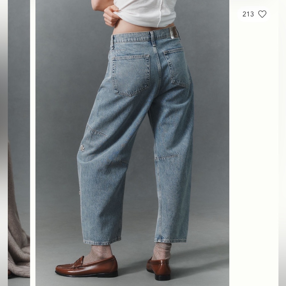 Rag & Bone Women's Charlie Embellished High-Rise Ankle Barrel Jeans - Bond Jewel - Picture 6 of 16